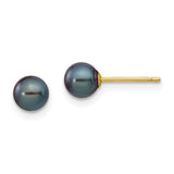 14k-5-6mm-black-round-freshwater-cultured-pearl-stud-post-earrings-SolomonJeweler-Wichita-KS-CustomJewelry