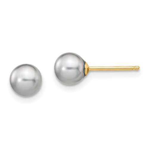 14k-5-6mm-grey-round-freshwater-cultured-pearl-stud-post-earrings-SolomonJeweler-Wichita-KS-CustomJewelry