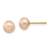 14k-6-7mm-pink-button-fw-cultured-pearl-stud-post-earrings-SolomonJeweler-Wichita-KS-CustomJewelry
