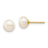 14k-6-7mm-white-button-freshwater-cultured-pearl-stud-post-earrings-SolomonJeweler-Wichita-KS-CustomJewelry