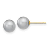 14k-6-7mm-grey-round-freshwater-cultured-pearl-stud-post-earrings-SolomonJeweler-Wichita-KS-CustomJewelry
