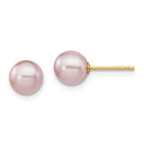 14k-6-7mm-purple-round-freshwater-cultured-pearl-stud-post-earrings-SolomonJeweler-Wichita-KS-CustomJewelry