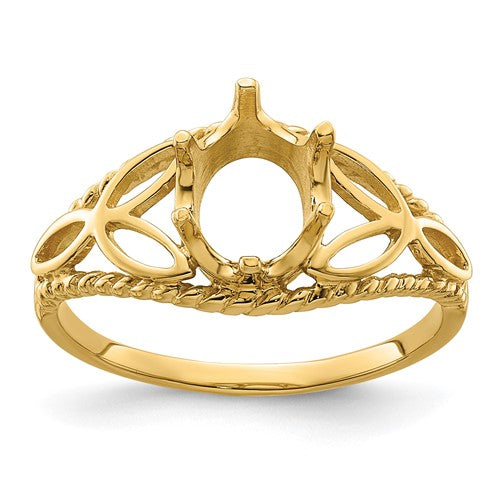 14k-polished-8x6-oval-gemstone-filigree-ring-mounting-SolomonJeweler-Wichita-KS-CustomJewelry