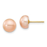 14k-7-8mm-pink-button-fw-cultured-pearl-stud-post-earrings-SolomonJeweler-Wichita-KS-CustomJewelry
