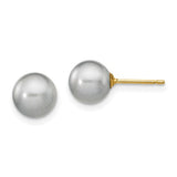 14k-7-8mm-grey-round-freshwater-cultured-pearl-stud-post-earrings-SolomonJeweler-Wichita-KS-CustomJewelry