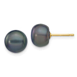 14k-8-9mm-black-button-fw-cultured-pearl-stud-post-earrings-SolomonJeweler-Wichita-KS-CustomJewelry