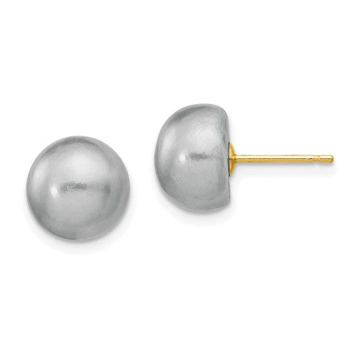 14k-9-10mm-grey-button-fw-cultured-pearl-stud-post-earrings-SolomonJeweler-Wichita-KS-CustomJewelry