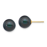 14k-9-10mm-black-round-freshwater-cultured-pearl-stud-post-earrings-SolomonJeweler-Wichita-KS-CustomJewelry