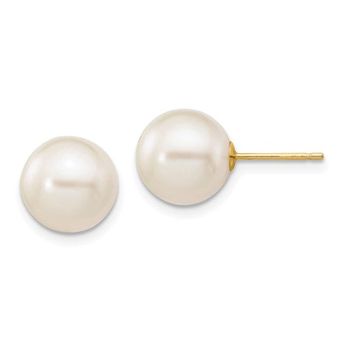 14k-9-10mm-white-round-freshwater-cultured-pearl-stud-post-earrings-SolomonJeweler-Wichita-KS-CustomJewelry