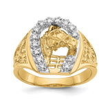 14k two-tone AA diamond men's ring featuring a sleek design and sparkling diamonds, crafted by Solomon Jewelers.