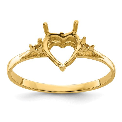 14k-polished-7mm-heart-gemstone-ring-mounting-SolomonJeweler-Wichita-KS-CustomJewelry