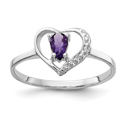 14k-white-gold-polished-01ct-diamond-5x3-pear-gemstone-heart-ring-mount-SolomonJeweler-Wichita-KS-CustomJewelry