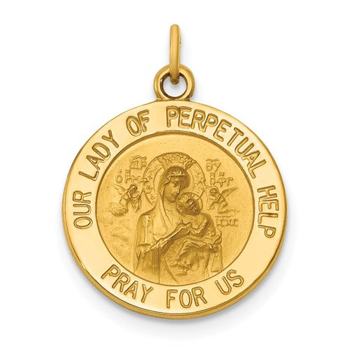 14k-our-lady-of-perpetual-help-medal-charm-SolomonJeweler-Wichita-KS-CustomJewelry