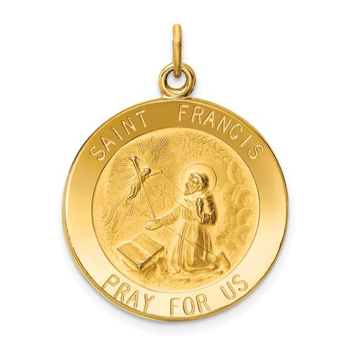 14k-saint-francis-medal-pendant-SolomonJeweler-Wichita-KS-CustomJewelry