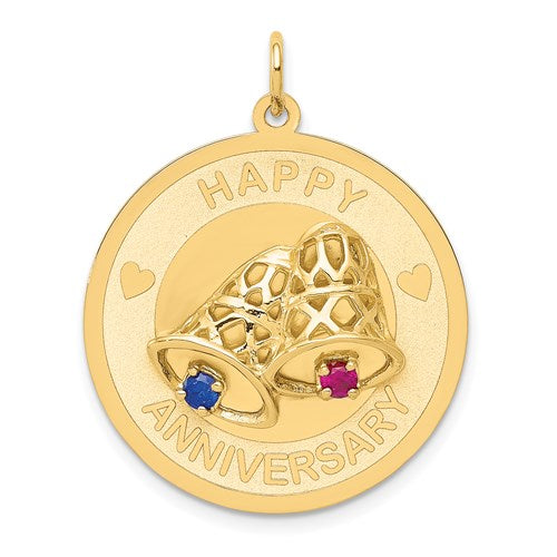14k-happy-anniversary-blue-and-red-cz-w-bells-charm-SolomonJeweler-Wichita-KS-CustomJewelry