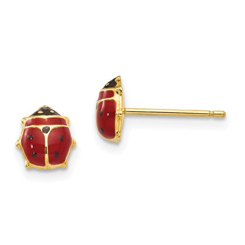 14k-enameled-ladybug-post-earrings-SolomonJeweler-Wichita-KS-CustomJewelry