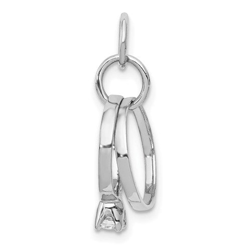 14k-white-gold-polished-3d-cz-wedding-rings-charm-SolomonJeweler-Wichita-KS-CustomJewelry
