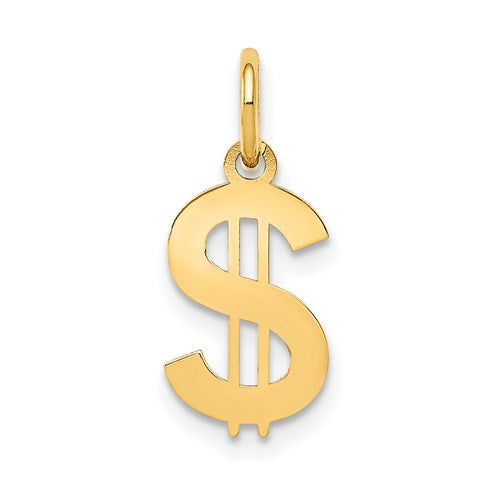 14k-polished-dollar-sign-charm-SolomonJeweler-Wichita-KS-CustomJewelry