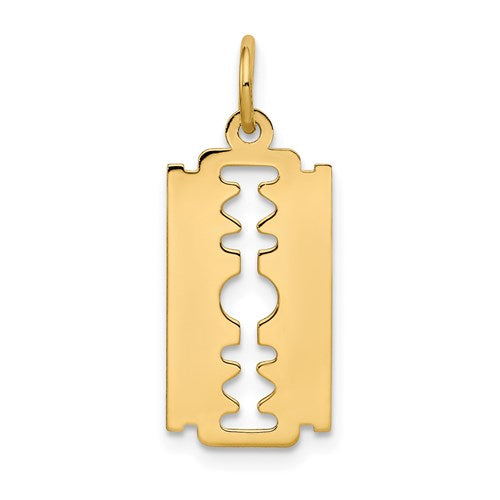 14k-polished-razor-blade-charm-SolomonJeweler-Wichita-KS-CustomJewelry