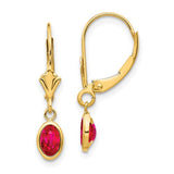 14k-6x4-oval-bezel-july-ruby-leverback-earrings-SolomonJeweler-Wichita-KS-CustomJewelry