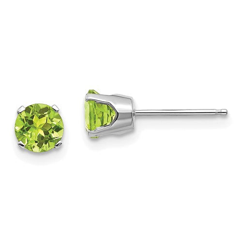 14k-white-gold-5mm-peridot-stud-earrings-SolomonJeweler-Wichita-KS-CustomJewelry