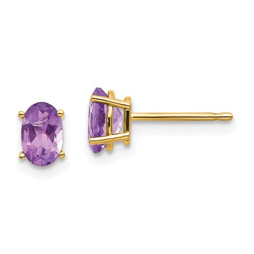 14k-6x4-oval-february-amethyst-post-earrings-SolomonJeweler-Wichita-KS-CustomJewelry