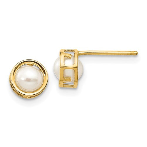 14k-4-5mm-bezel-fw-cultured-pearl-stud-earrings-SolomonJeweler-Wichita-KS-CustomJewelry
