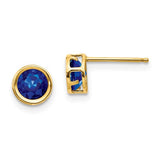 14k-5mm-bezel-sapphire-stud-earrings-SolomonJeweler-Wichita-KS-CustomJewelry