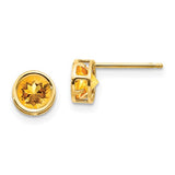 14k-5mm-bezel-citrine-stud-earrings-SolomonJeweler-Wichita-KS-CustomJewelry