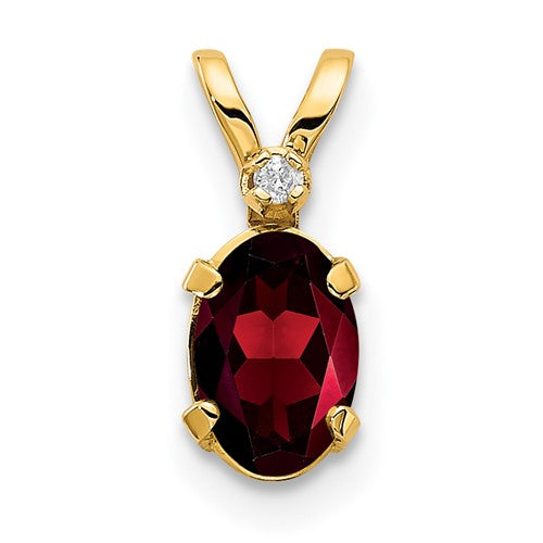 14k-diamond-garnet-birthstone-pendant-SolomonJeweler-Wichita-KS-CustomJewelry