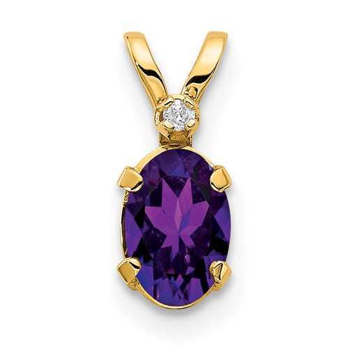 14k-diamond-amethyst-birthstone-pendant-SolomonJeweler-Wichita-KS-CustomJewelry
