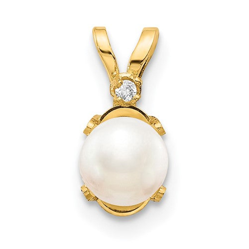 14k-diamond-fw-cultured-pearl-birthstone-pendant-SolomonJeweler-Wichita-KS-CustomJewelry