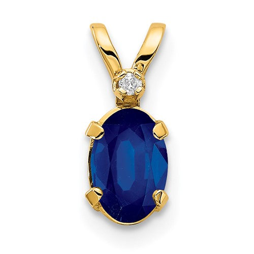14k-diamond-sapphire-birthstone-pendant-SolomonJeweler-Wichita-KS-CustomJewelry