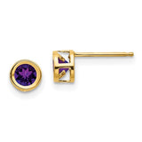 14k-4mm-bezel-february-amethyst-post-earrings-SolomonJeweler-Wichita-KS-CustomJewelry