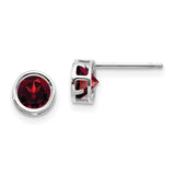 14k-white-gold-5mm-bezel-garnet-stud-earrings-SolomonJeweler-Wichita-KS-CustomJewelry