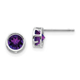 14k-white-gold-5mm-bezel-amethyst-stud-earrings-SolomonJeweler-Wichita-KS-CustomJewelry