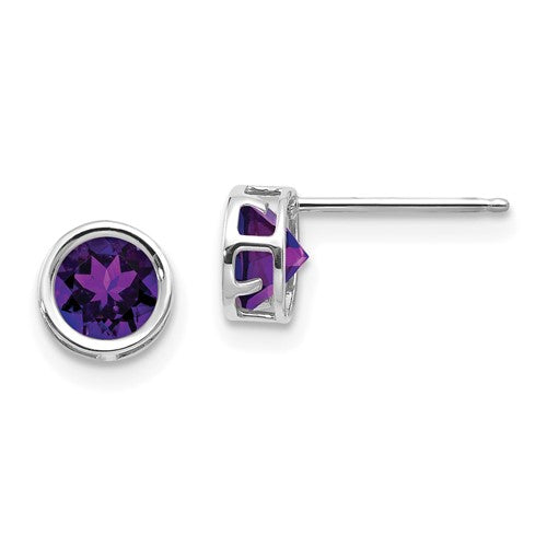 14k-white-gold-5mm-bezel-amethyst-stud-earrings-SolomonJeweler-Wichita-KS-CustomJewelry