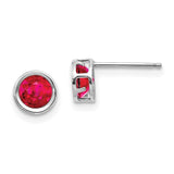 14k-white-gold-5mm-bezel-ruby-stud-earrings-SolomonJeweler-Wichita-KS-CustomJewelry