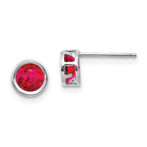 14k-white-gold-5mm-bezel-ruby-stud-earrings-SolomonJeweler-Wichita-KS-CustomJewelry