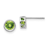14k-white-gold-5mm-bezel-peridot-stud-earrings-SolomonJeweler-Wichita-KS-CustomJewelry