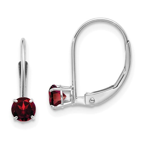 14k-white-gold-4mm-garnet-january-earrings-SolomonJeweler-Wichita-KS-CustomJewelry