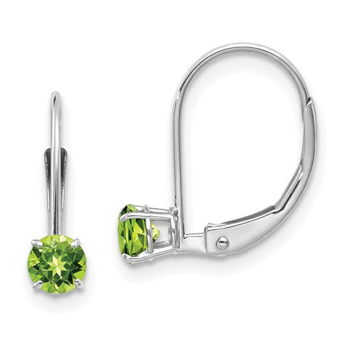 14k-white-gold-4mm-round-august-peridot-leverback-earrings-SolomonJeweler-Wichita-KS-CustomJewelry