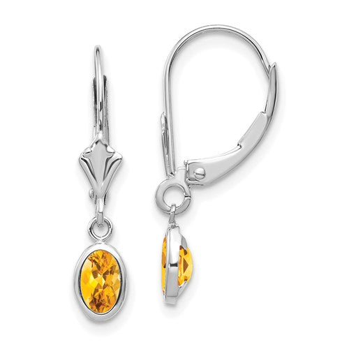 14k-white-gold-6x4-oval-bezel-november-citrine-leverback-earrings-SolomonJeweler-Wichita-KS-CustomJewelry