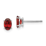 14k-white-gold-6x4-garnet-earrings-SolomonJeweler-Wichita-KS-CustomJewelry