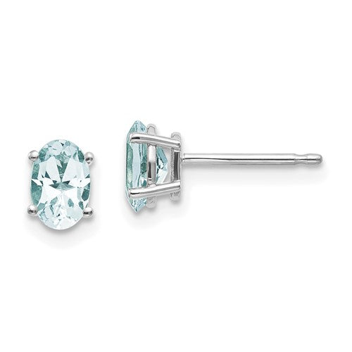 14k-white-gold-6x4-oval-march-aquamarine-post-earrings-SolomonJeweler-Wichita-KS-CustomJewelry