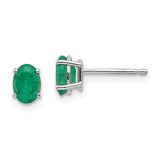 14k-white-gold-6x4mm-emerald-earrings-SolomonJeweler-Wichita-KS-CustomJewelry