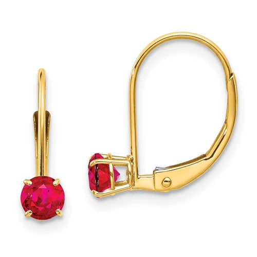 14k-4mm-round-july-ruby-leverback-earrings-SolomonJeweler-Wichita-KS-CustomJewelry