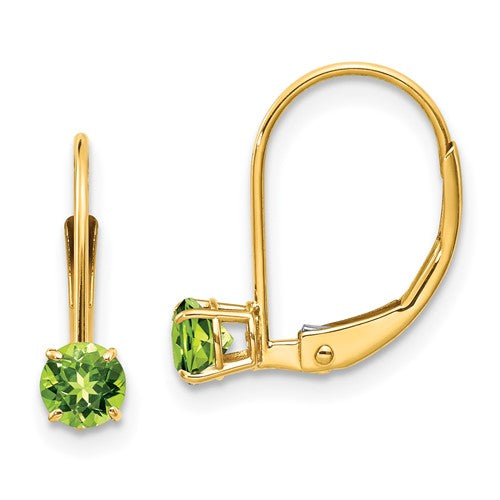 14k-4mm-round-august-peridot-leverback-earrings-SolomonJeweler-Wichita-KS-CustomJewelry