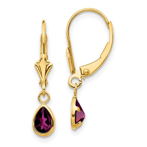 14k-6x4mm-rhodolite-garnet-june-earrings-SolomonJeweler-Wichita-KS-CustomJewelry