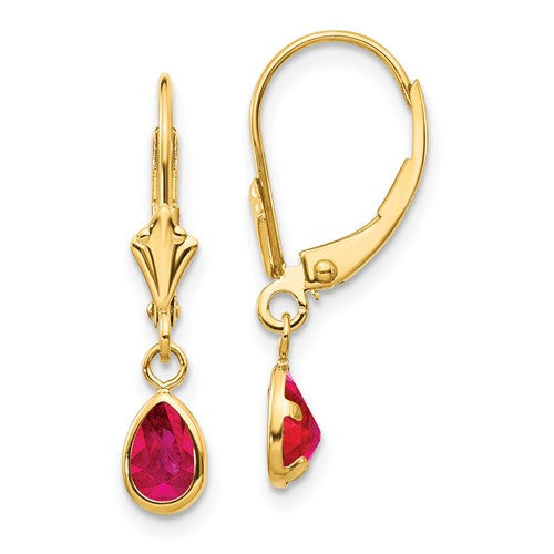 14k-6x4mm-ruby-july-leverback-earrings-SolomonJeweler-Wichita-KS-CustomJewelry